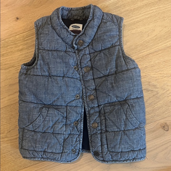 Old Navy Blue Quilted Fleece Lined Vest for Kids - Picture 1 of 7